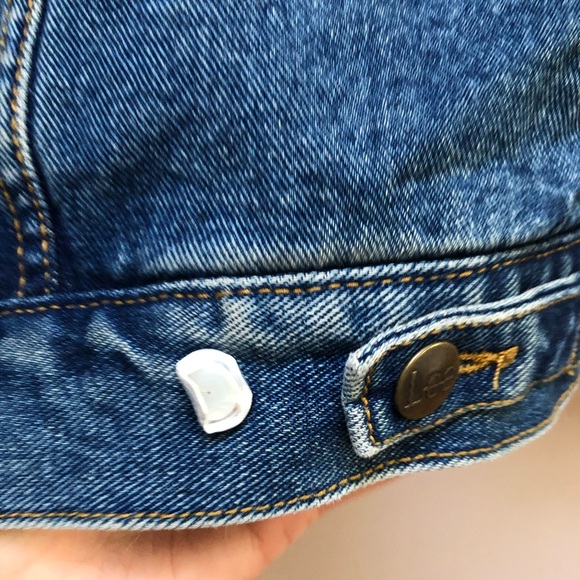 VINTAGE LEE RIDER SHERPA DENIM JACKET - Picture 7 of 8